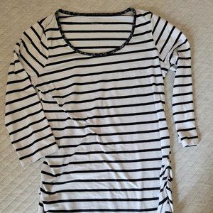 Motherhood Maternity, size small, long sleeve, black and white striped top